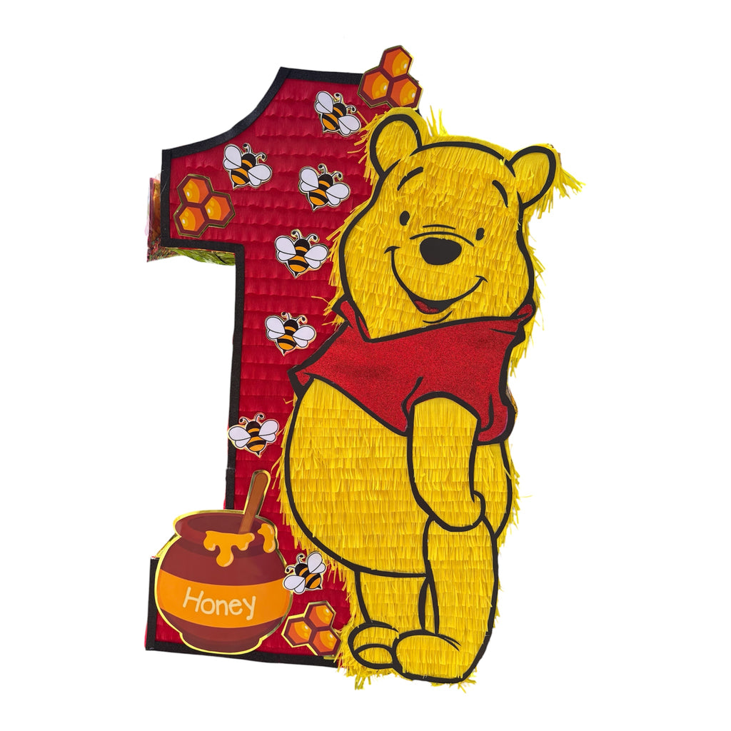 Winnie the Pooh "1" Mini Piñata | Custom Party Decor